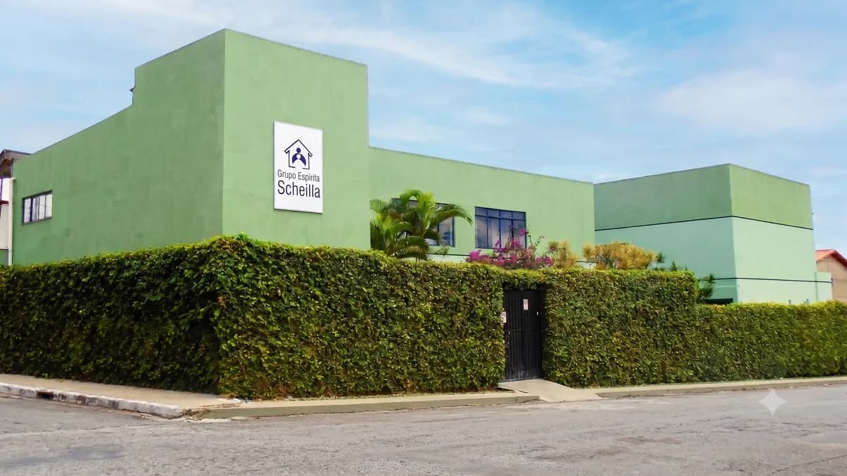 Front of the Grupo Espírita Scheilla headquarters in Mussurunga, Salvador